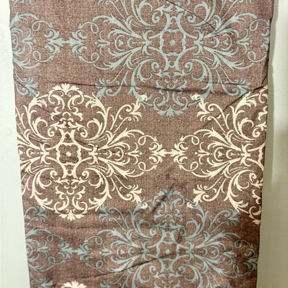 Brown and Cream Patterned curtain panel   Blackout curtain - Picture 2 of 6